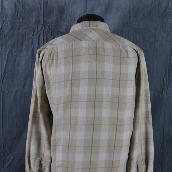 Snowboard Shirt Button Down - White and Cream Plaid Burton - Men's Large - Picture 7 of 9